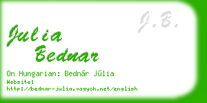 julia bednar business card